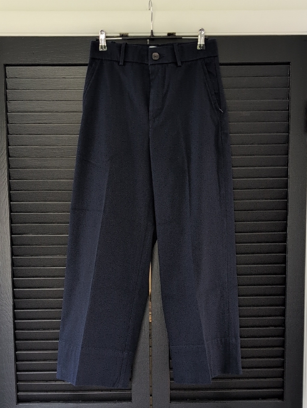 SPANX Navy High-Rise Cropped Wide Leg Pants